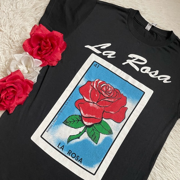 La Rosa loteria mexican bingo graphic tee - Picture 10 of 11